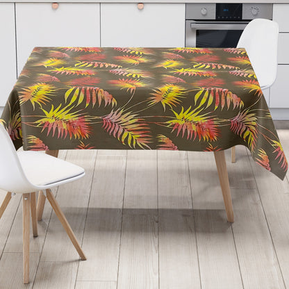 Oilcloth roll SPECIAL ITEMS palm leaves fern on brown 06243-02 roll goods