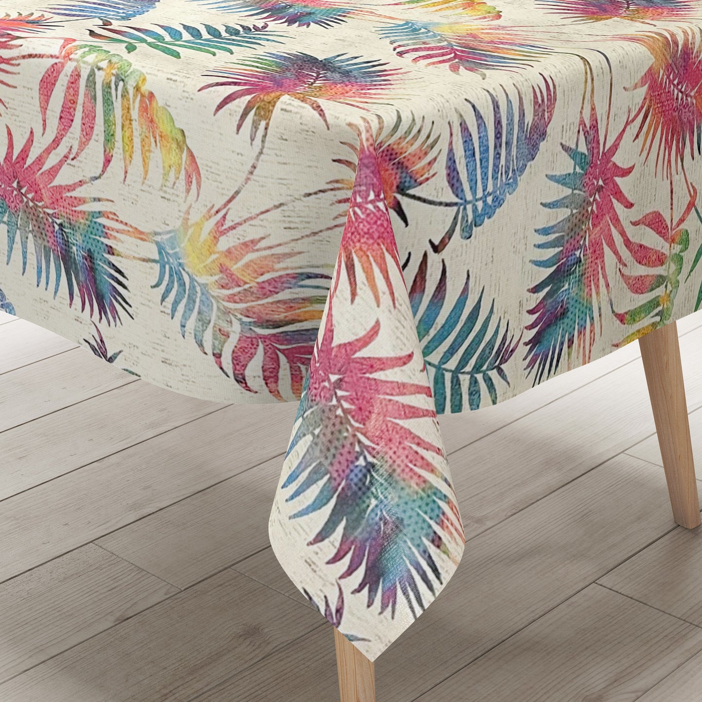 Oilcloth roll SPECIAL ITEMS palm leaves fern on white 06243-04 roll goods