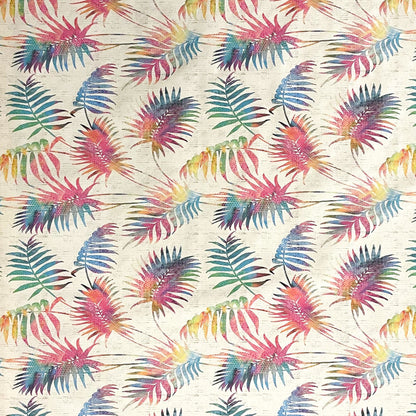 Oilcloth roll SPECIAL ITEMS palm leaves fern on white 06243-04 roll goods