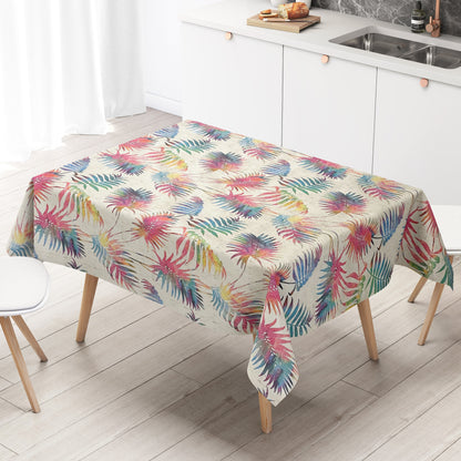 Oilcloth roll SPECIAL ITEMS palm leaves fern on white 06243-04 roll goods
