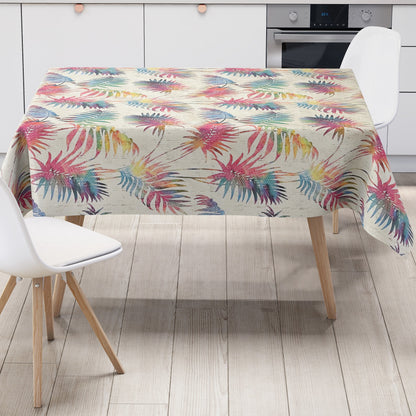 Oilcloth roll SPECIAL ITEMS palm leaves fern on white 06243-04 roll goods