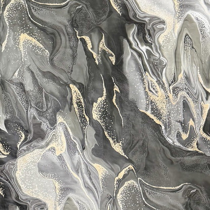 Wachstuch Tischdecke Marmor anthrazit gold