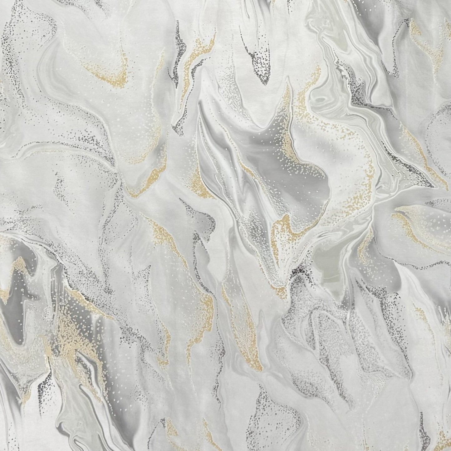 Wachstuch Tischdecke Marmor hellgrau gold