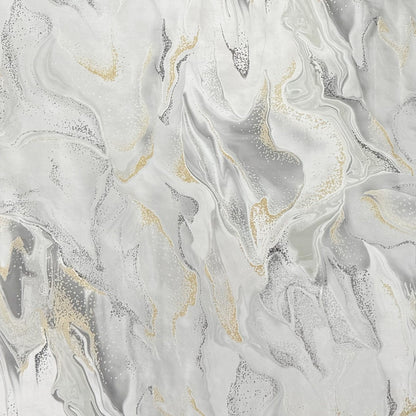 Wachstuch Tischdecke Marmor hellgrau gold