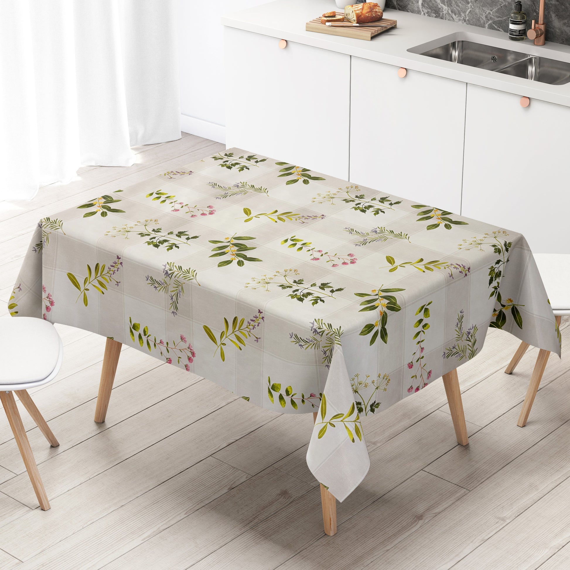 Wachstuch Tischdecke Kräuter