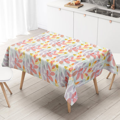 Wachstuch Tischdecke Lebendiges und Modernes Blätterdesign für eine Fröhliche Tischdekoration