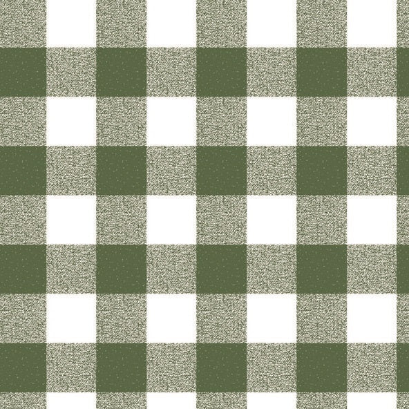 Oilcloth roll sold by the meter P107-3 green large checked