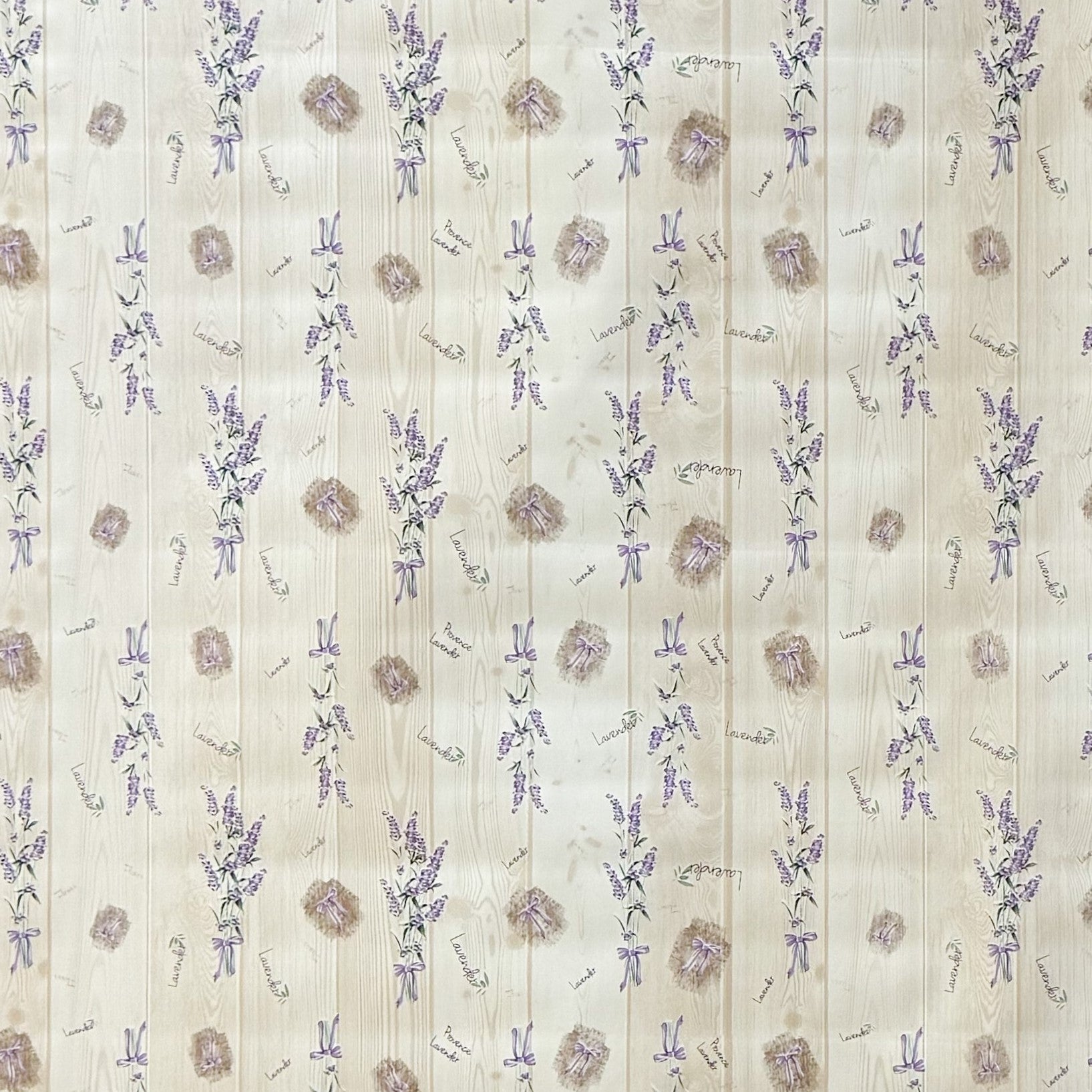 Wachstuch Tischdecke Lavendel auf Holz