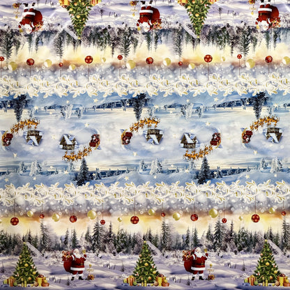 Wachstuch Tischdecke Weihnachten Winterlandschaft
