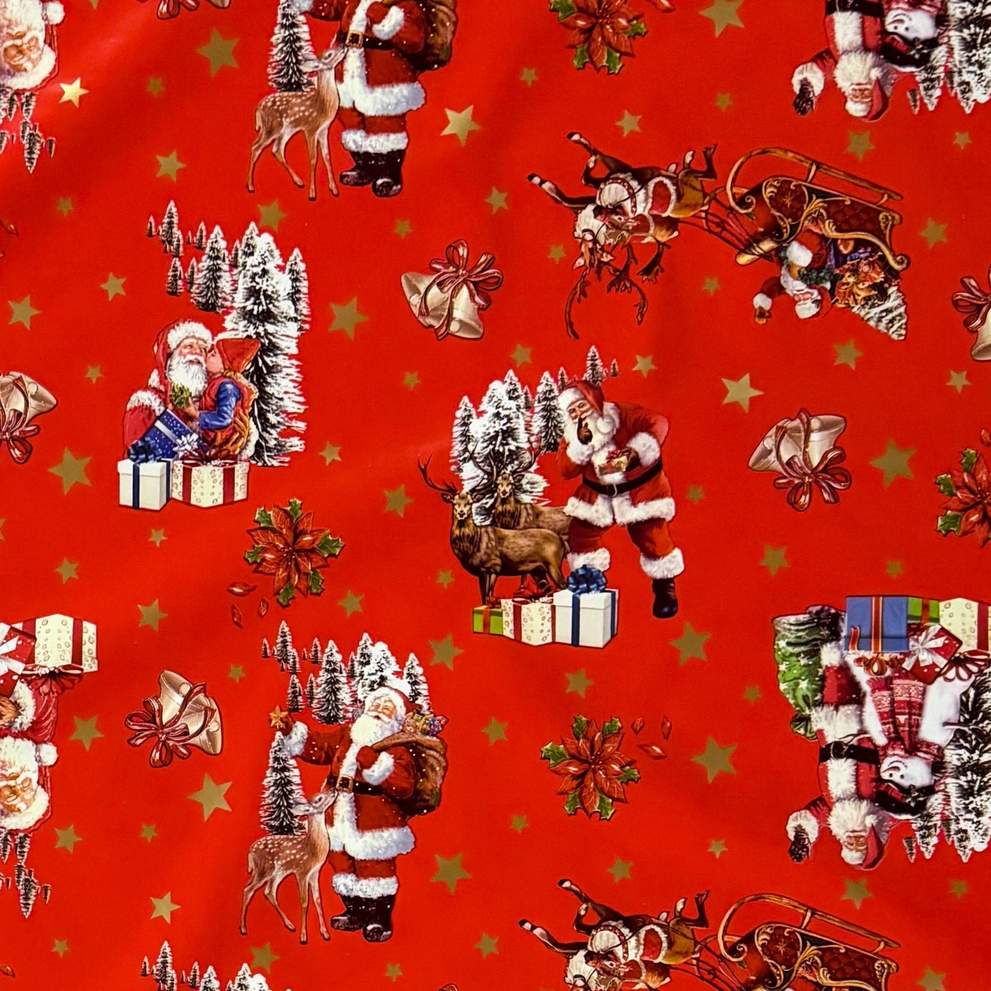 Wachstuch TIschdecke Weihnachten rot