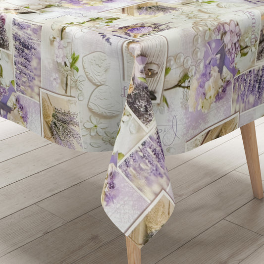 Wachstuch Tischdecke Lavendel