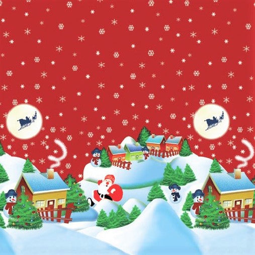 Rouleau de toile cirée Noël P185-3 Motif bordure Winterland