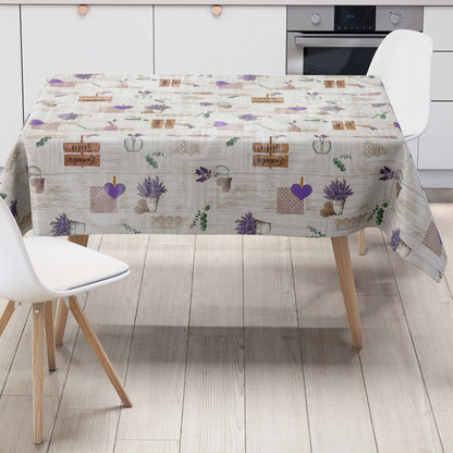 Nappe en toile cirée 213B Provence bois de lavande carrée ronde ovale