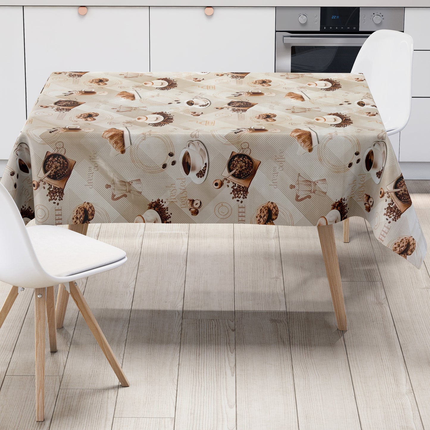 Wachstuch Tischdecke 214A Kaffee Bohnen Kaffeemotiv eckig rund oval