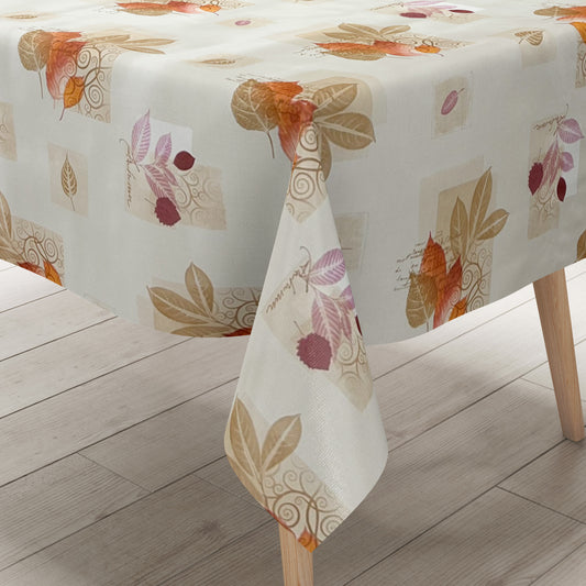 Wachstuchtischdecke Herbst Blätter Laub