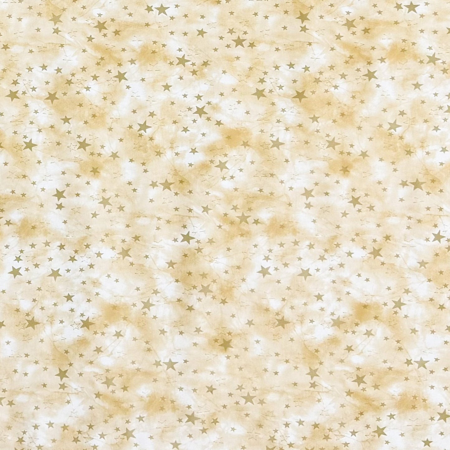 Wachstuch Tischdecke goldene Sterne auf beige
