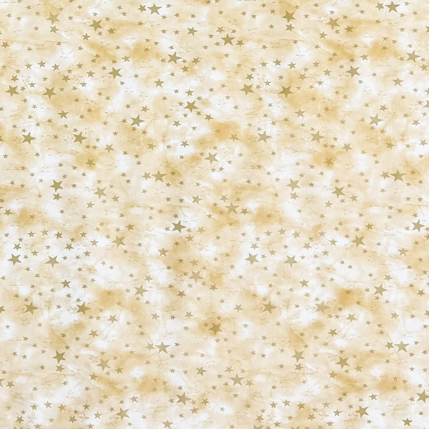 Wachstuch Tischdecke goldene Sterne auf beige
