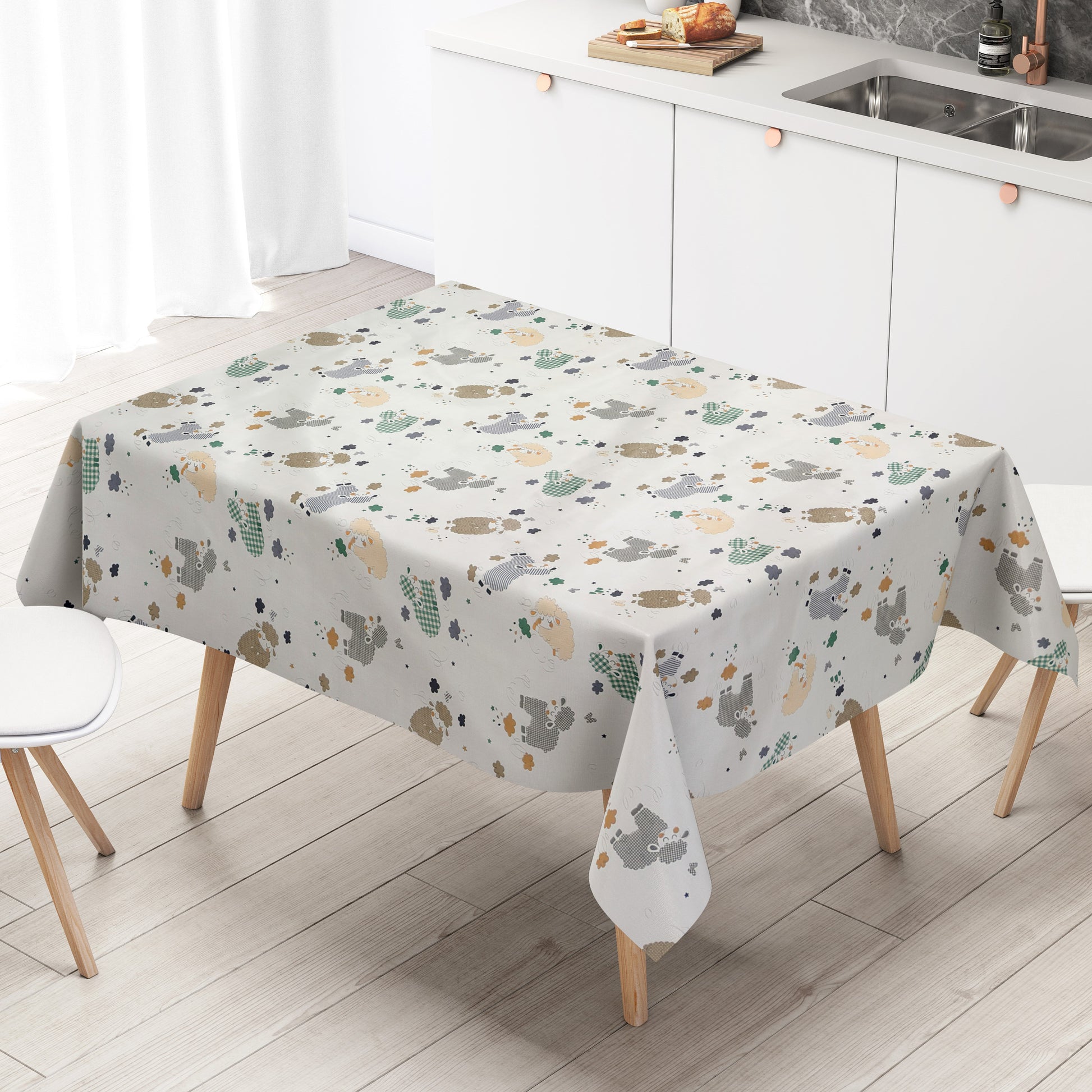 Wachstuch Tischdecke Schaf