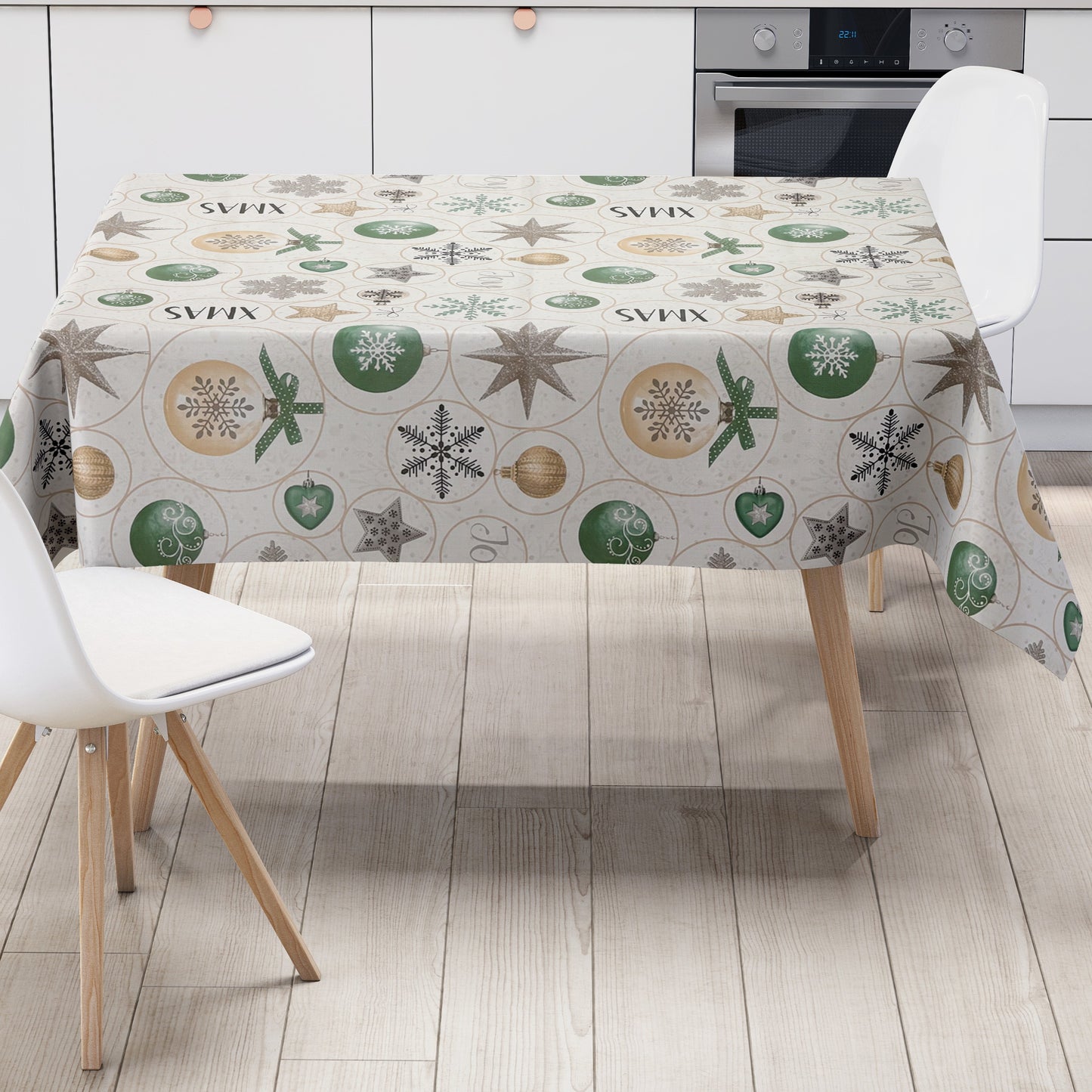 Wachstuch Tischdecke Weihnachten X_Mas Schnee