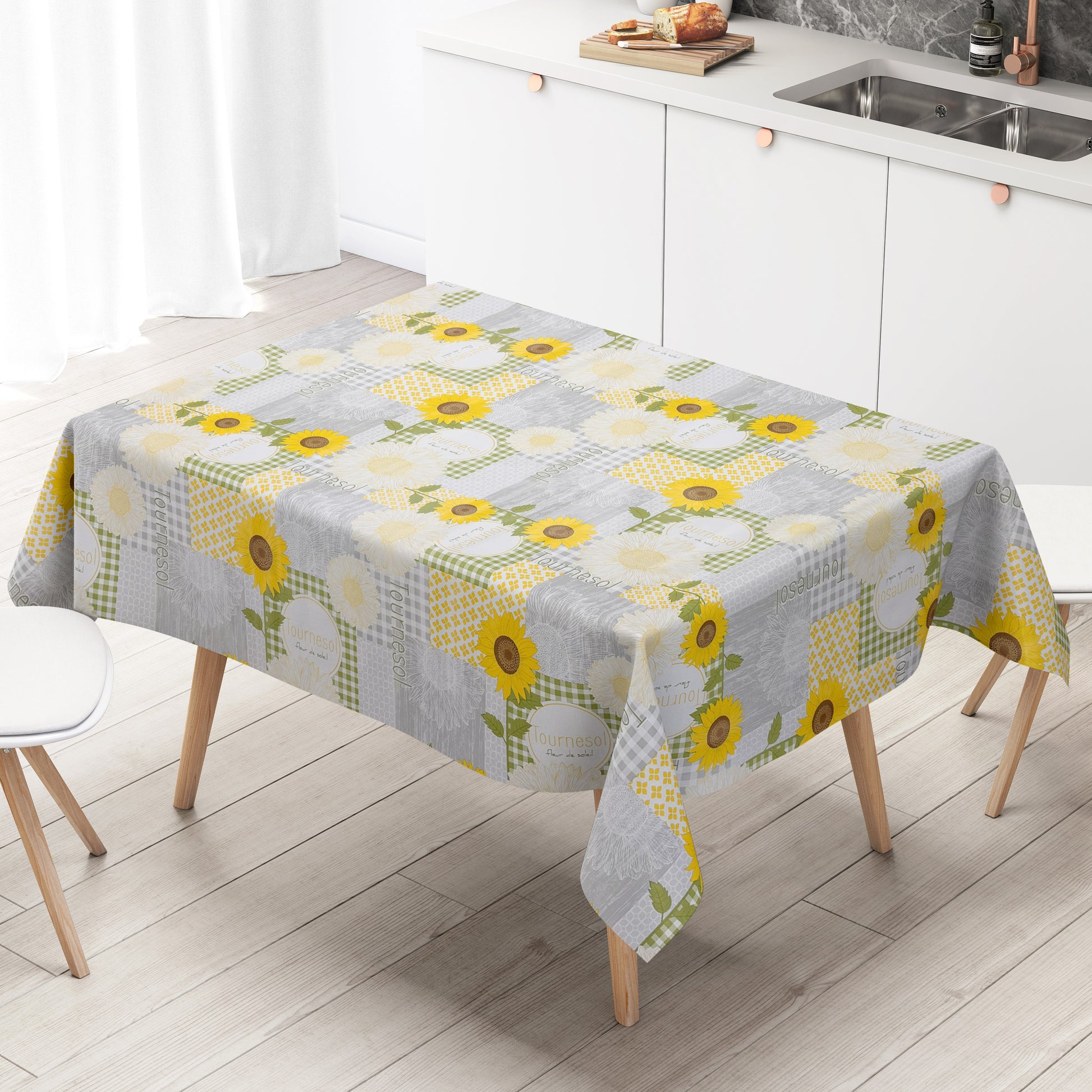 Wachstuch Tischdecke Sonnenblumen