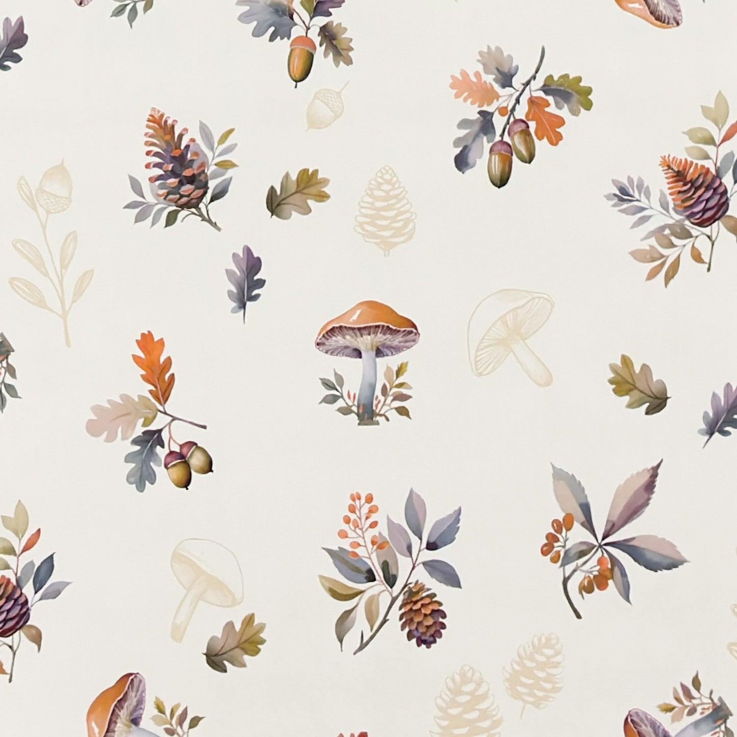 Wachstuch Tischdecke ET60 Herbst Autumn Pilze Eicheln Laub eckig rund oval