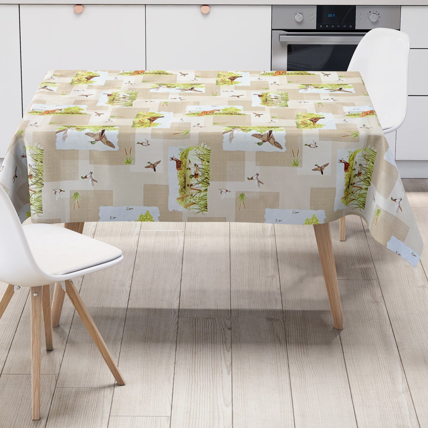 Wachstuch Tischdecke Jagdmotiv
