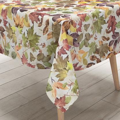 Wachstuch Tischdecke Herbst Blätter Laub