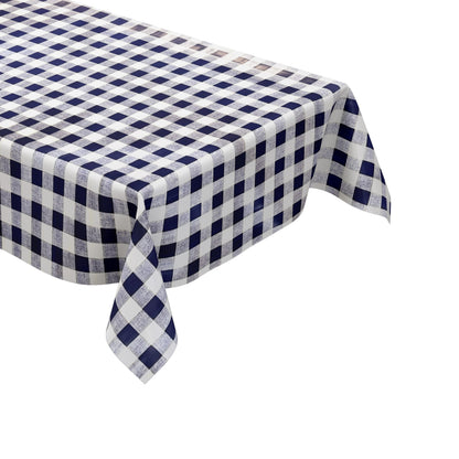 Wachstuch Tischdecke kariert marineblau