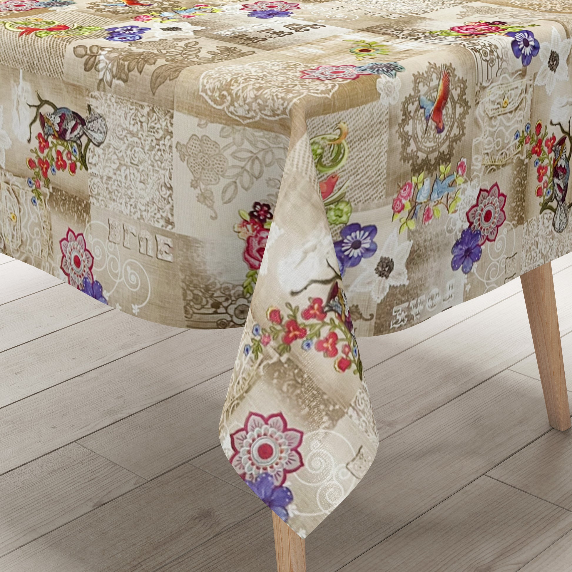 Wachstuch Tischdecke Boho Kolibri Hippie