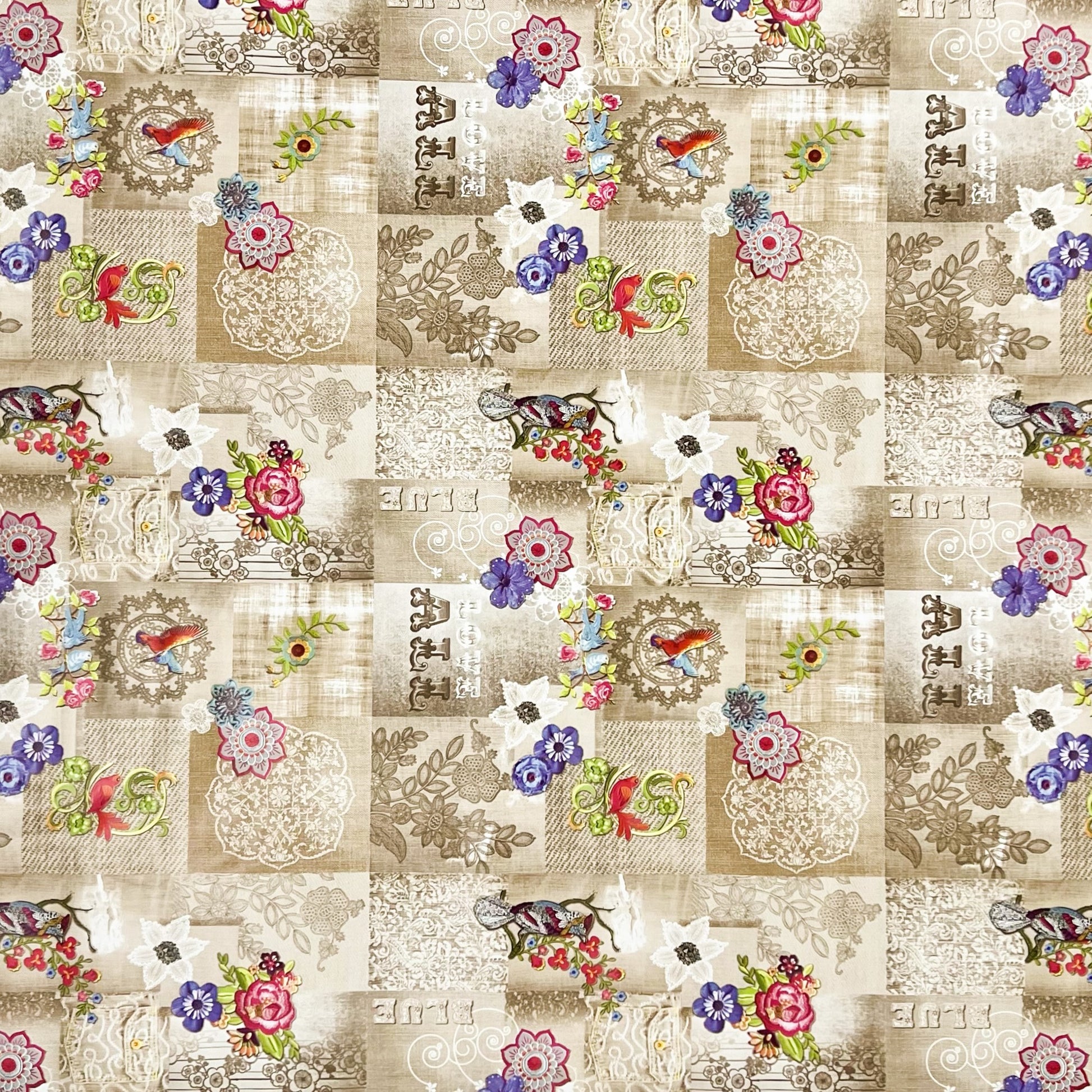 Wachstuch Tischdecke Boho Kolibri Hippie