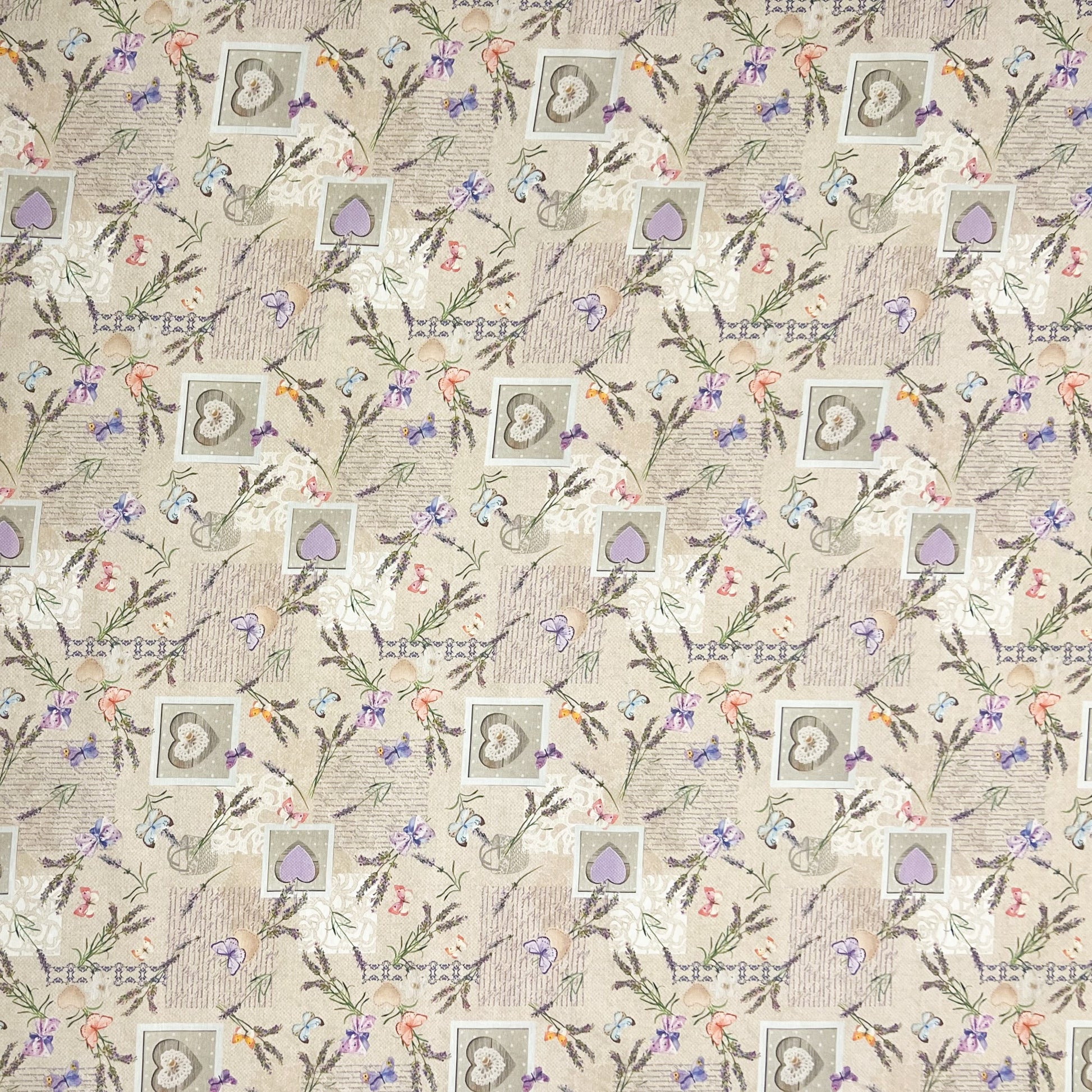 textile Tischdecke Lavendel Schmetterling