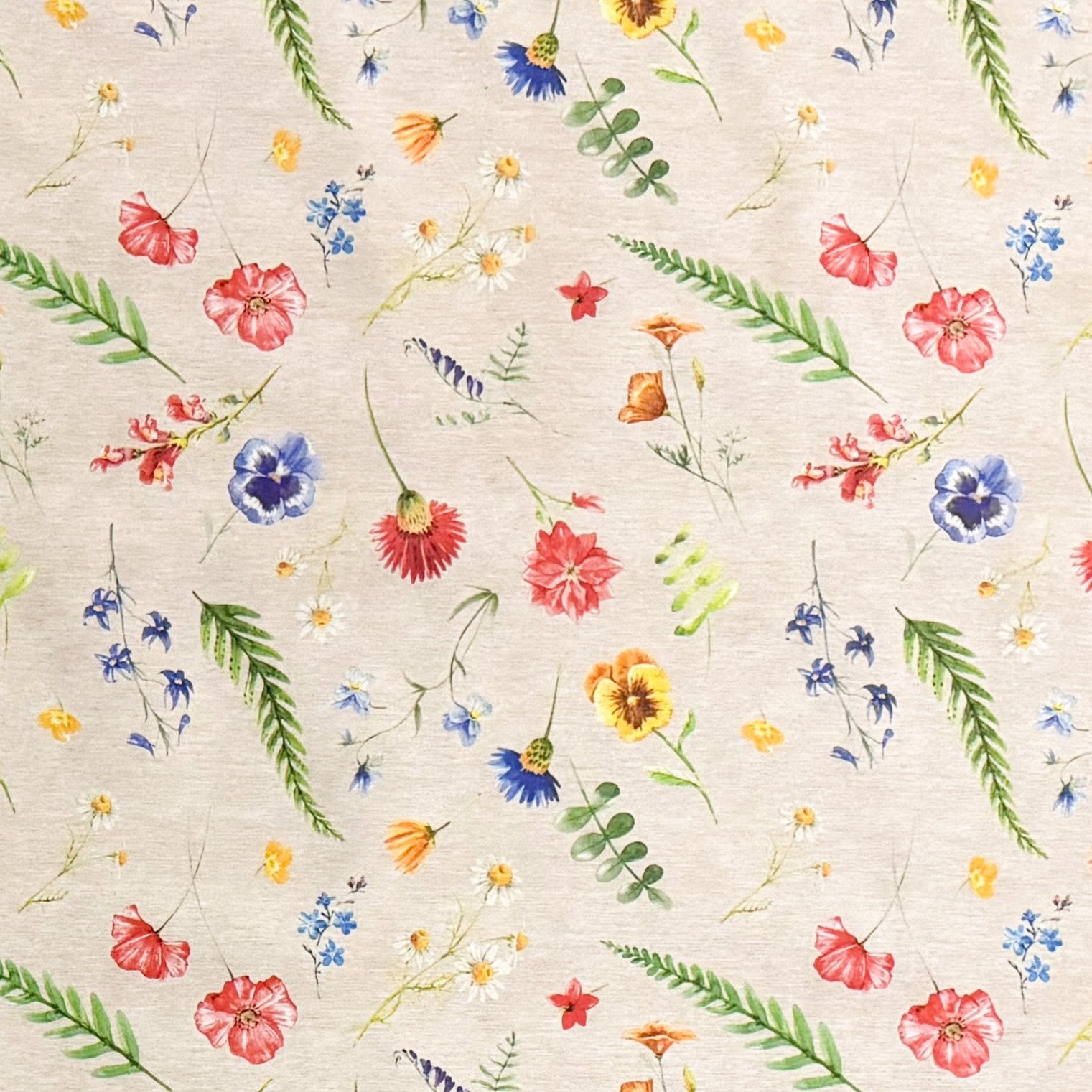 Baumwoll Tischdecke Blumenwiese