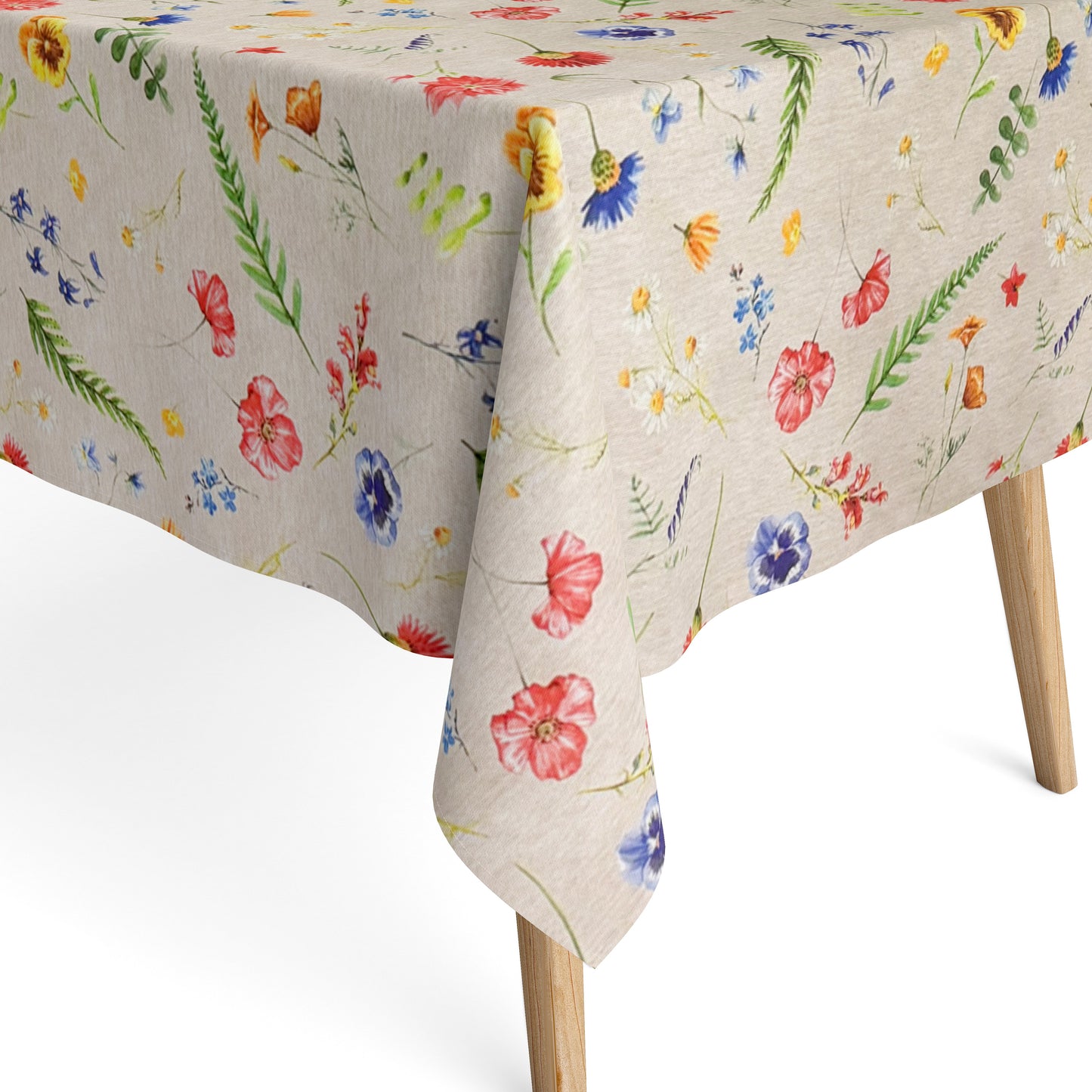 Baumwoll Tischdecke Blumenwiese
