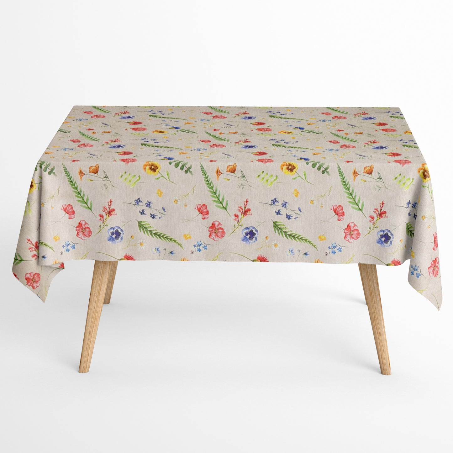 Baumwoll Tischdecke Blumenwiese