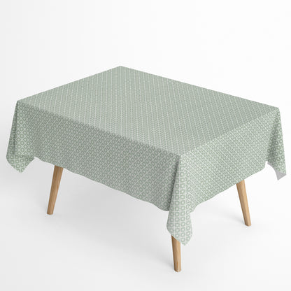 Jacquard Tischdecke aus beschichteter Baumwolle mit Fleckenschutz EcoNova AURORA VERDE mintgrün Ornamente eckig rund oval