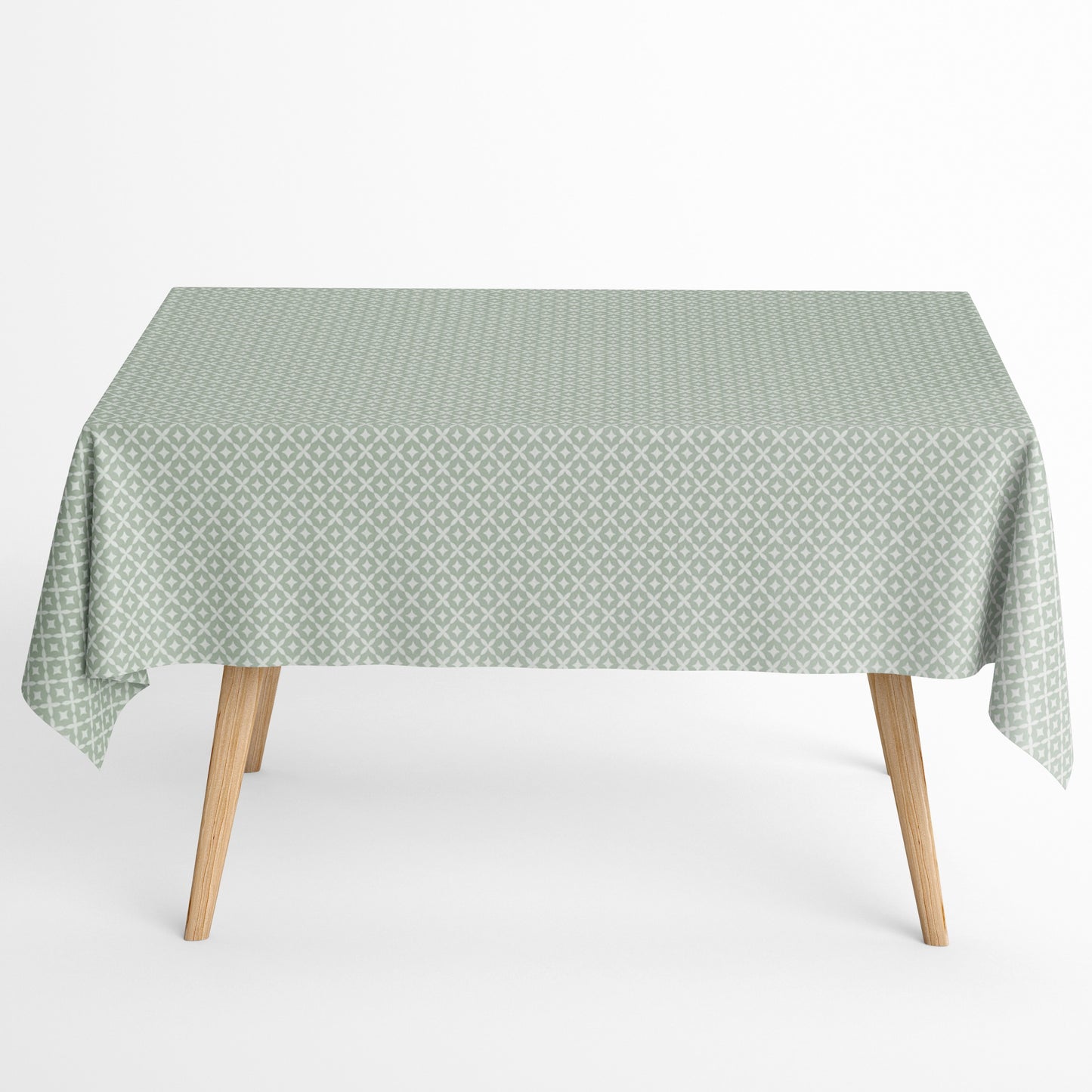 Jacquard Tischdecke aus beschichteter Baumwolle mit Fleckenschutz EcoNova AURORA VERDE mintgrün Ornamente eckig rund oval