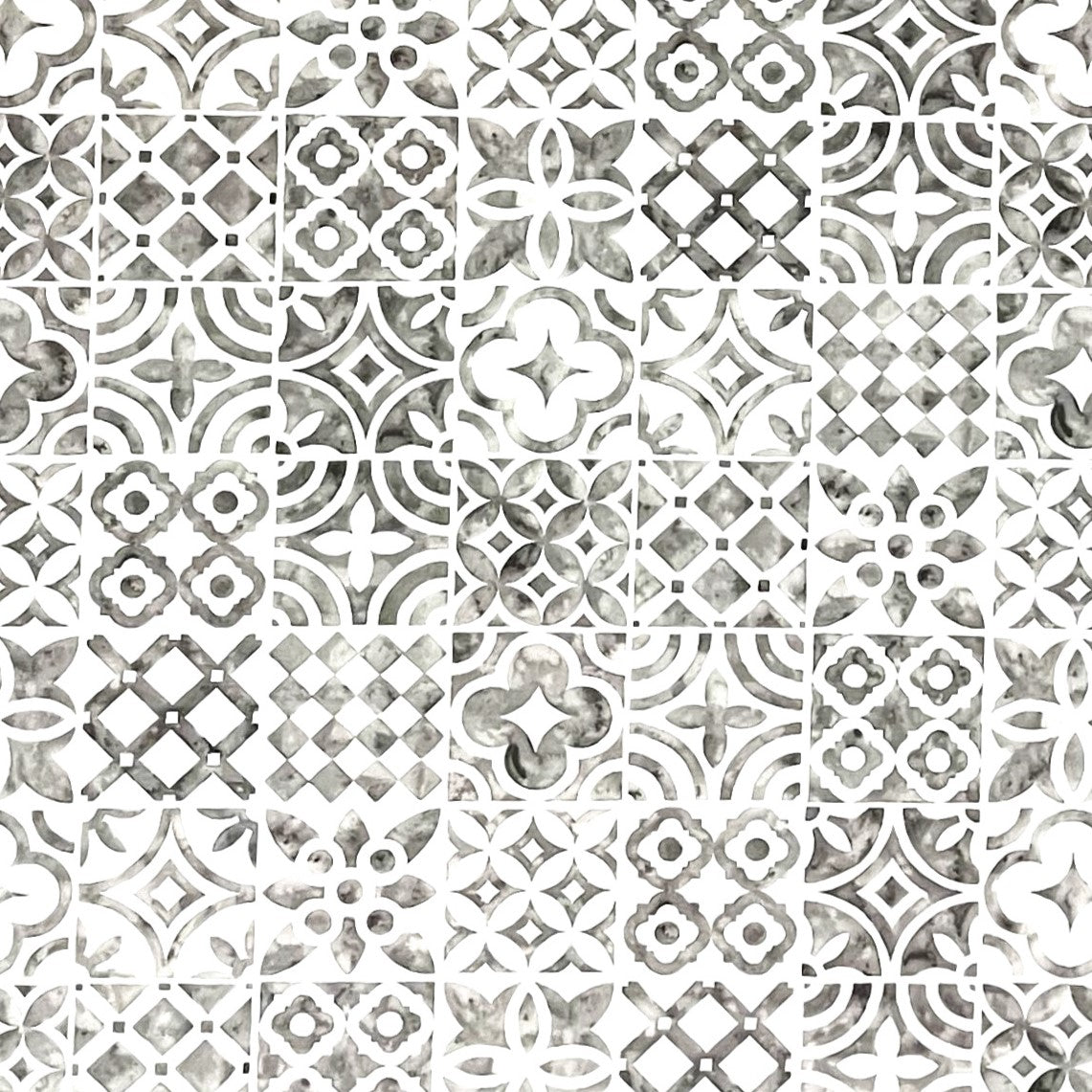 Wachstuch TIschdecke Mosaik grau