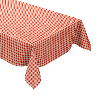 Rot-weiß kariertes Wachstuch mit gleichmäßigem Vichy-Karomuster. Die Karos sind 1,5 × 1,5 cm groß und bilden eine klassische, zeitlose Optik. Die Oberfläche wirkt glatt und gleichmäßig – ideal als Tischdecke für Küche, Garten oder Gastronomie.