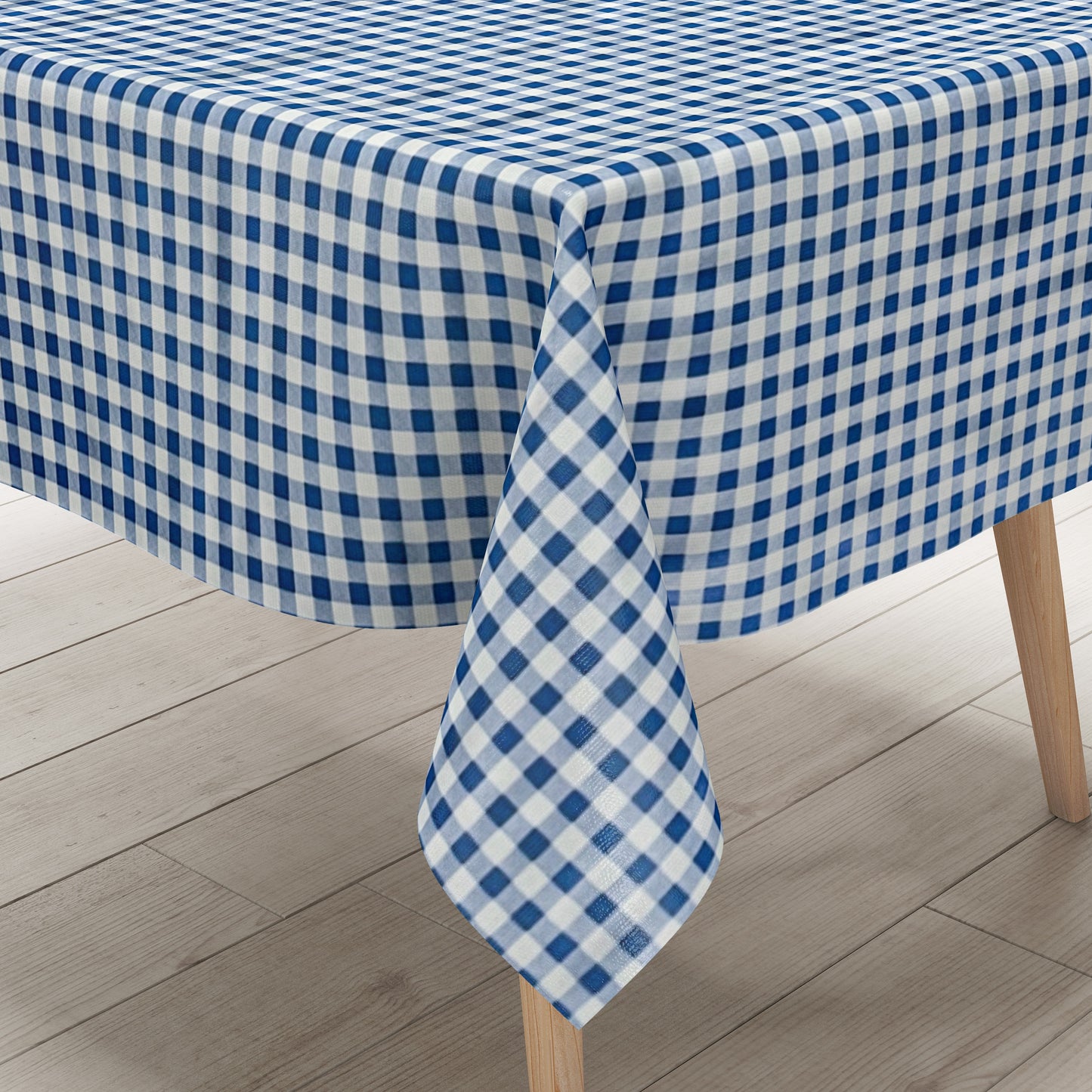 Oilcloth roll sold by the meter B1567-02 blue small checked