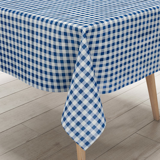 Oilcloth roll sold by the meter B1567-02 blue small checked