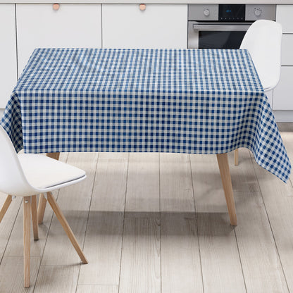 Wachstuch Tischdecke kariert blau