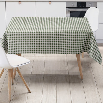 Wachstuch Tischdecke kariert grün