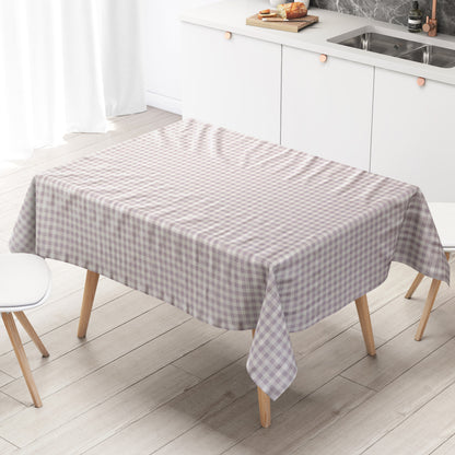 Wachstuch Tischdecke kariert lila