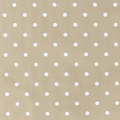 Wachstuch Tischdecke Punkte beige