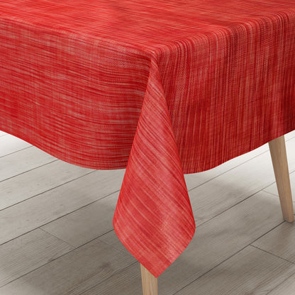 Wachstuch Tischdecke Leinenoptik rot