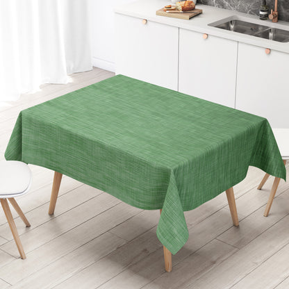 Wachstuch Tischdecke Leinenoptik grün