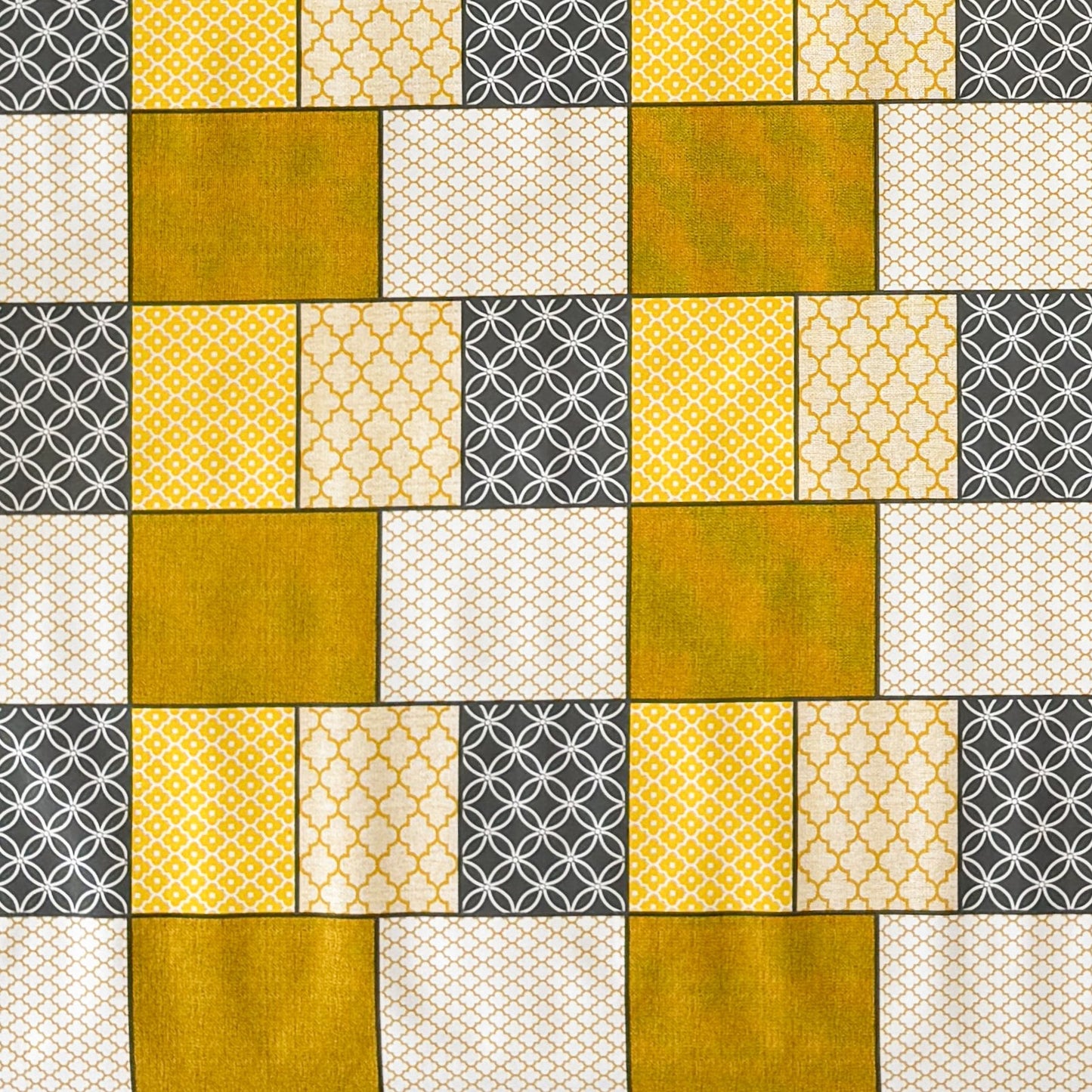 Wachstuch Tischdecke curry gelb quadrate