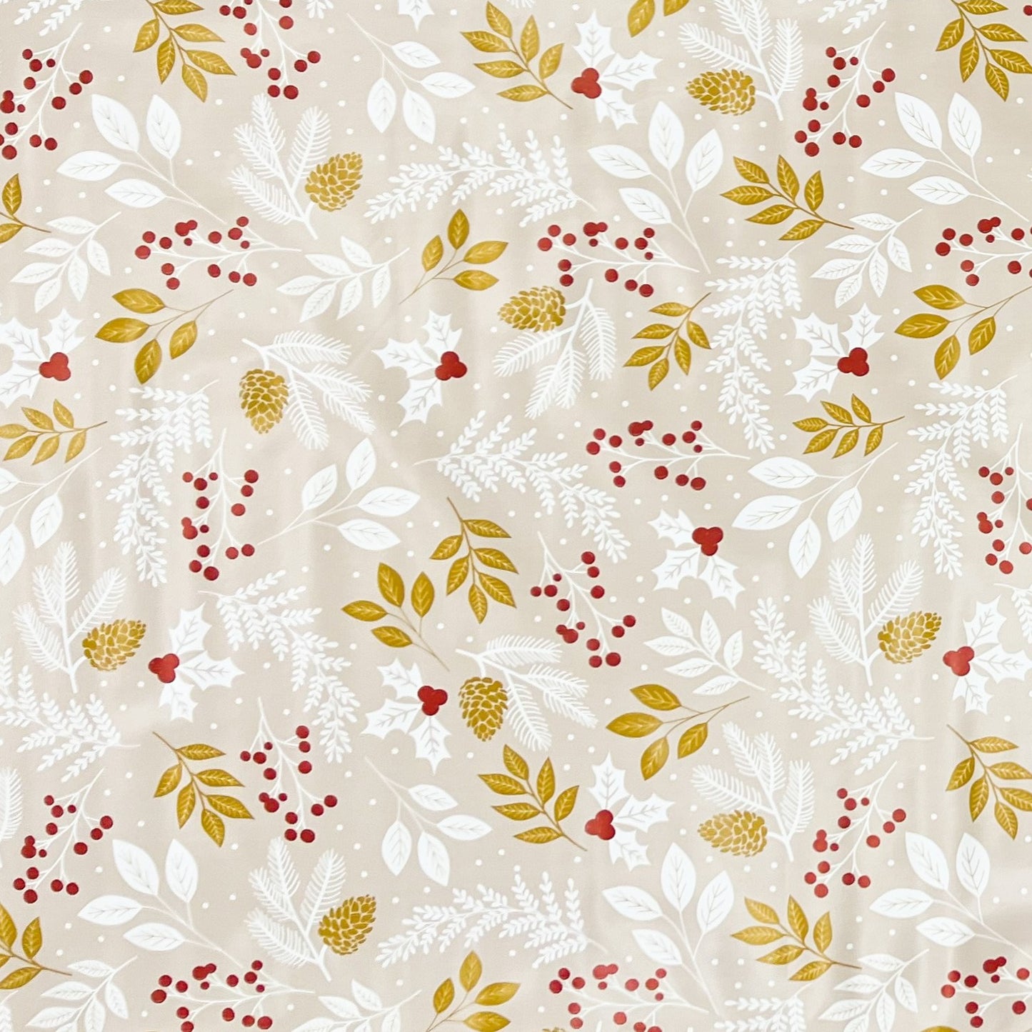 Wachstuch Tischdecke Weihnachten beige