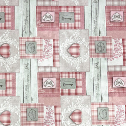 Oilcloth roll SPECIAL ITEM Hearts Country House B4019-01 Roll goods