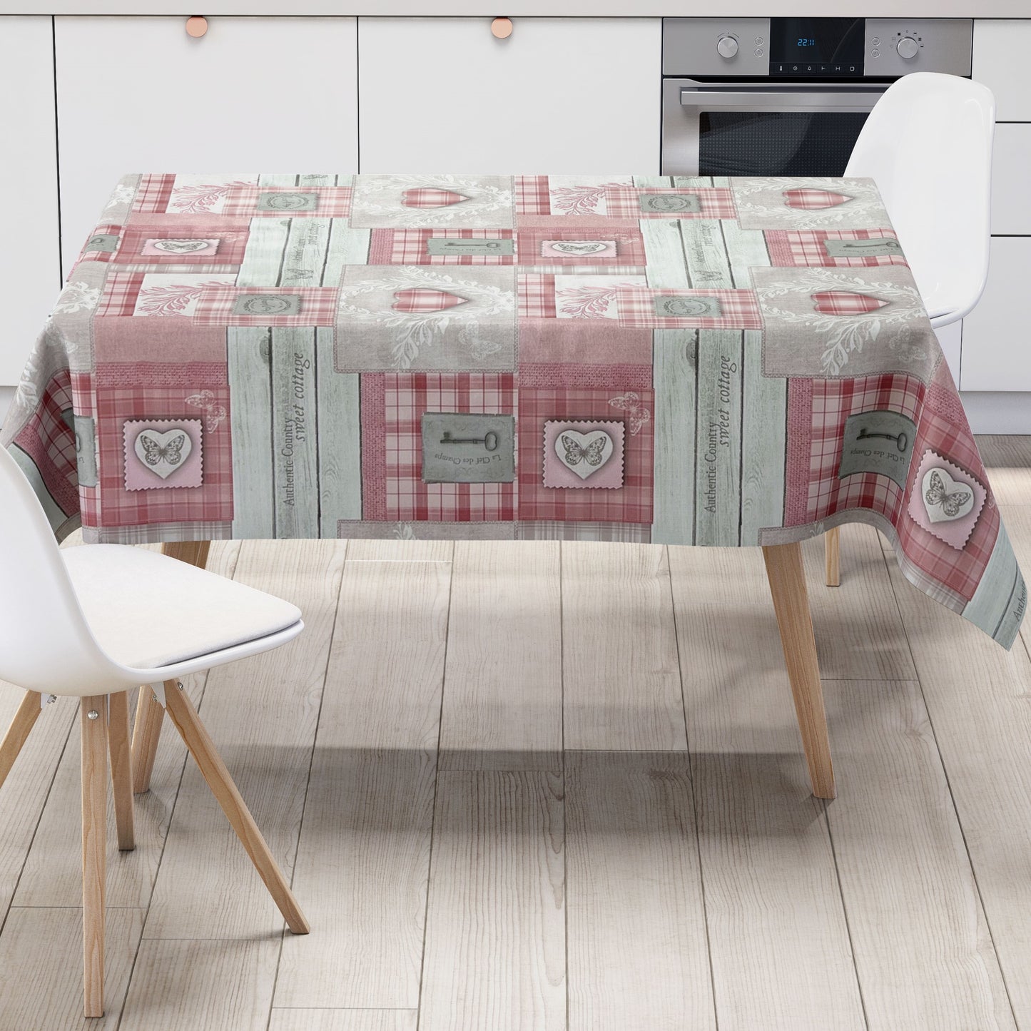 Oilcloth roll SPECIAL ITEM Hearts Country House B4019-01 Roll goods